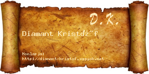 Diamant Kristóf névjegykártya