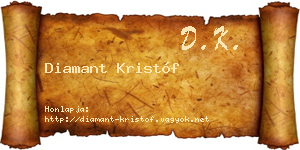 Diamant Kristóf névjegykártya