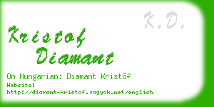 kristof diamant business card